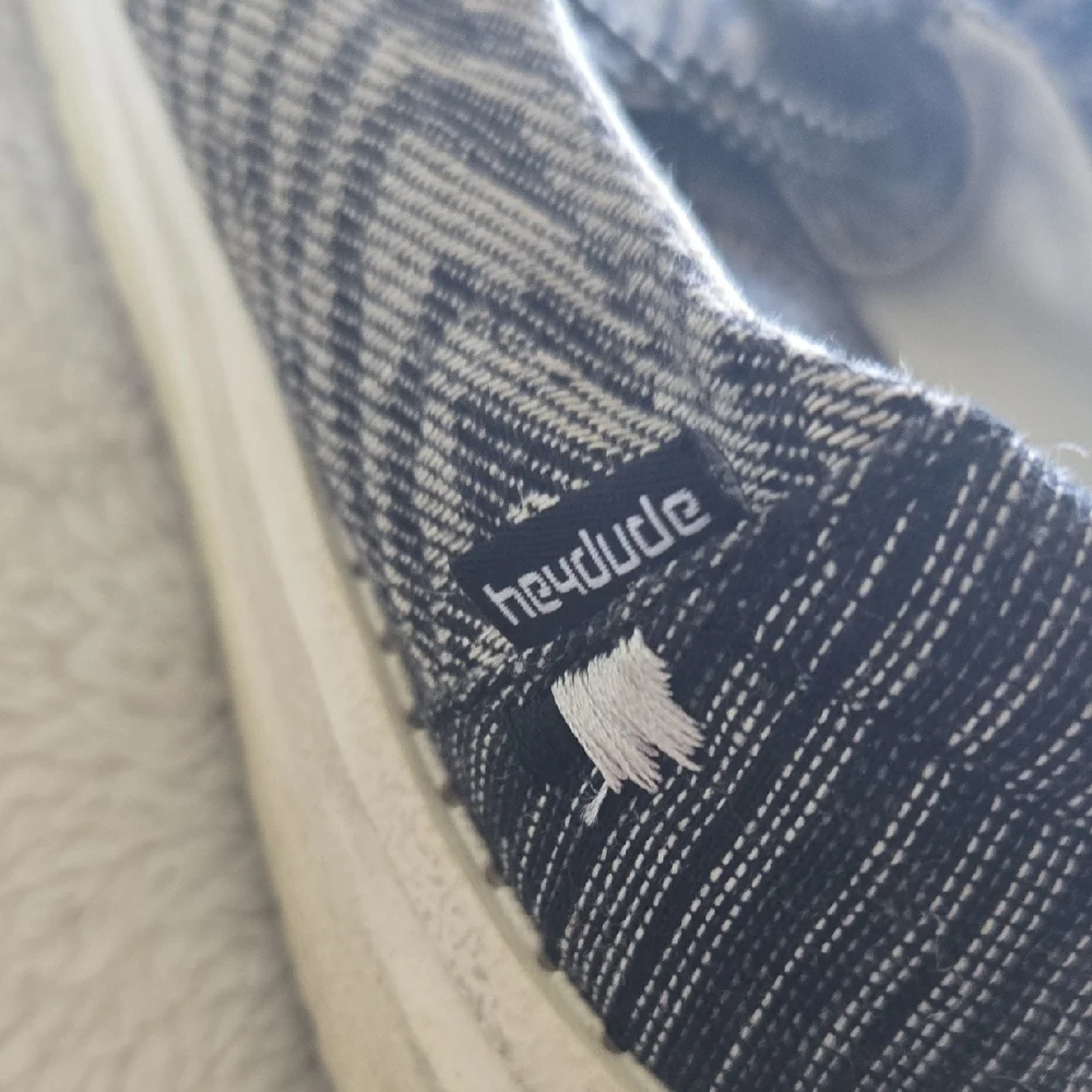 Hey Dude Black and White Kids Moccasins